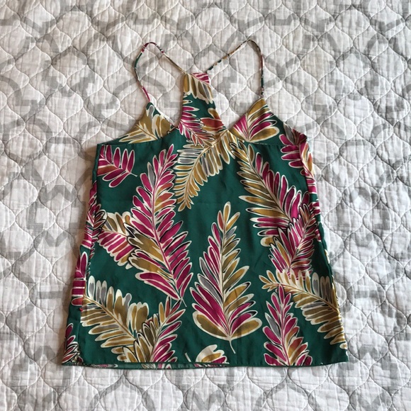Leaf Print Racerback Tank - Picture 3 of 4